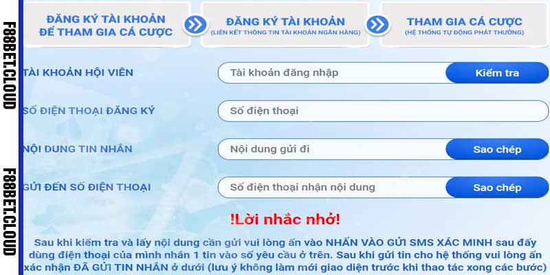 Những điểm cần lưu ý khi đăng ký F8bet